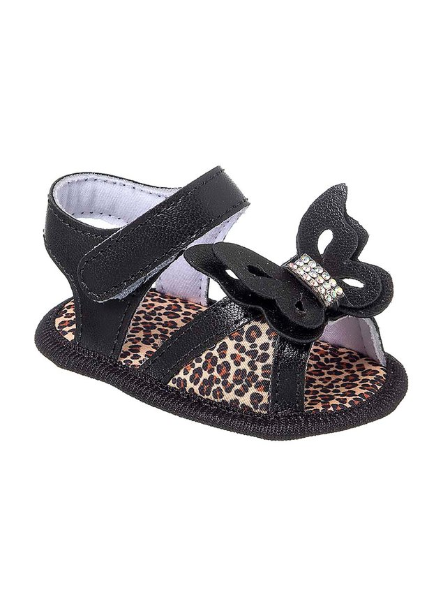 sapatilha bebe preto menina infantil miniconceito borboleta
