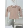 casaco tricot menina infantil bege nude miniconceito i