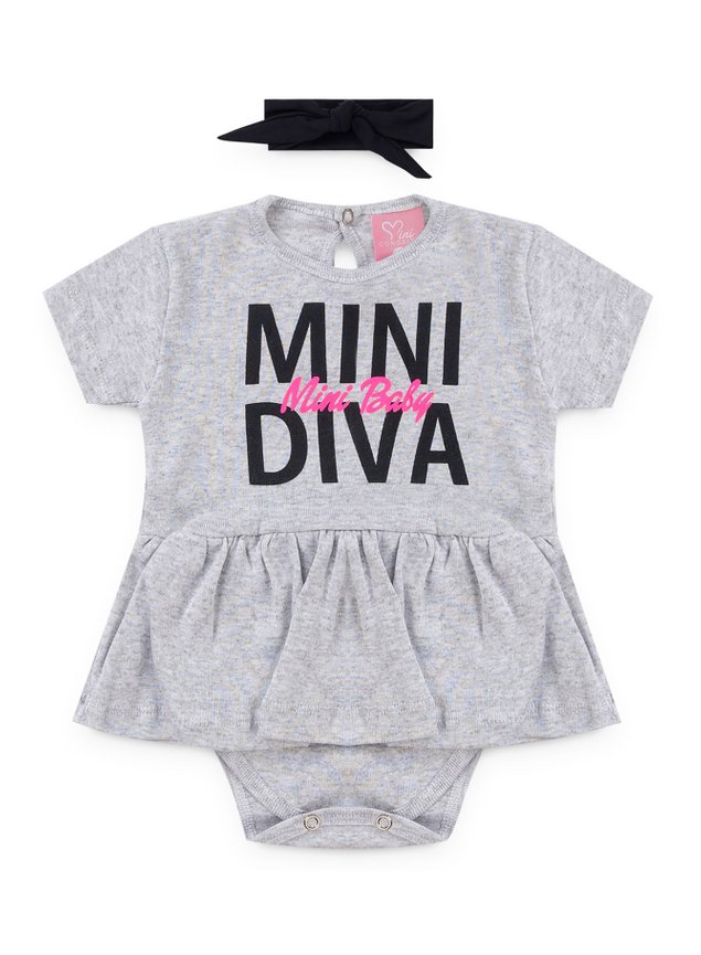 mini diva body mescla faixa preto menina infantil bebe