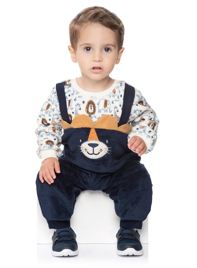 jardineira bichinho bebe menino