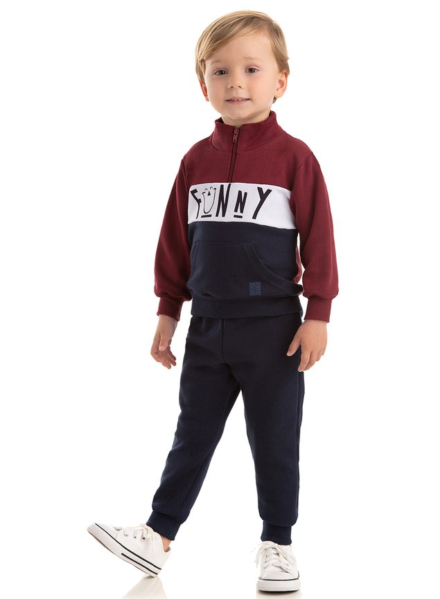 conjunto moletom bebe menino miniconceito