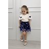 conjunto marinho tule flores menina infantil miniconceito