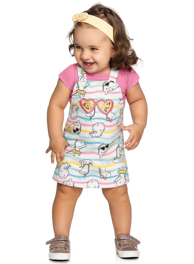 jardineira dinossauro blusa menina infantil miniconceito t