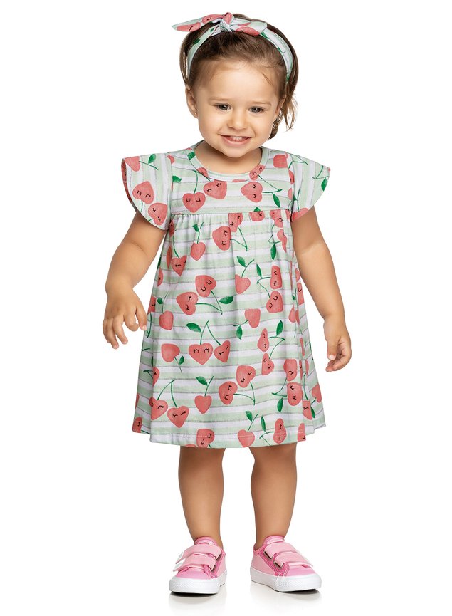 vestido cereja menina infantikl miniconceito