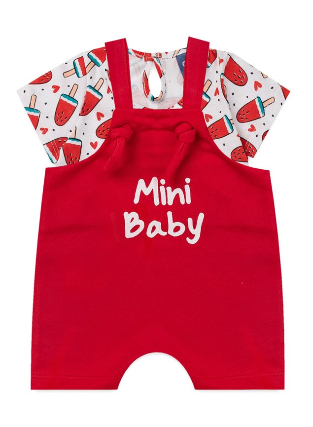 jardineira body melancia vermelho bebe miniconceito infantil t