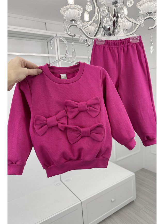 conjunto moletom casaco e calca pink laco miniconceito