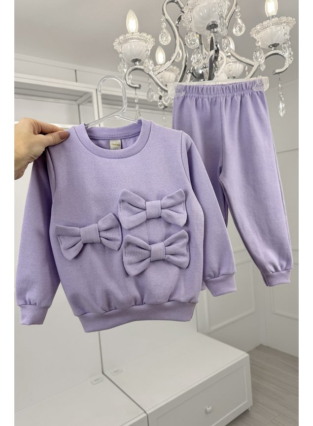 conjunto moletom casaco e calca lilas laco miniconceito g f