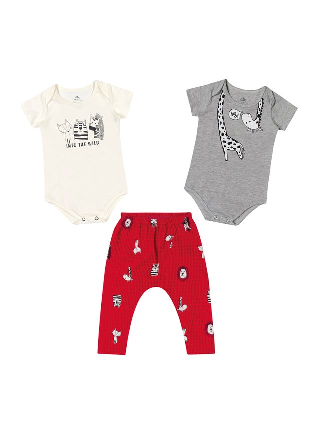 conjunto body cala menina infantil bebe animais