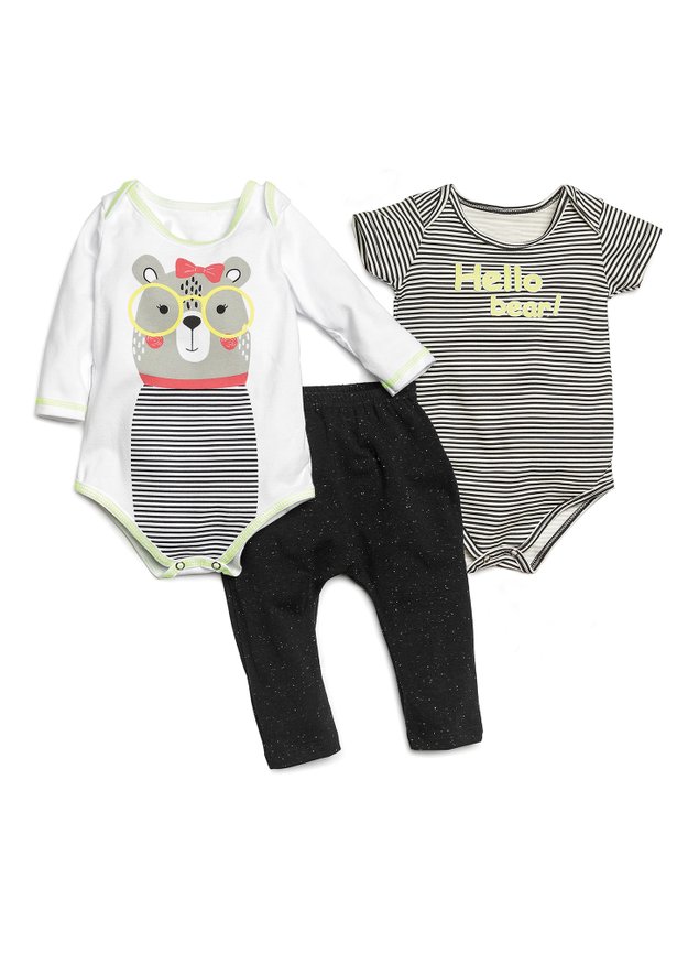 conjunto body kit bebe calca menina infantil miniconceito