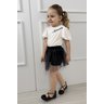 conjunto tule brilho blusa glitter shorts saia menina infantil miniconceito a