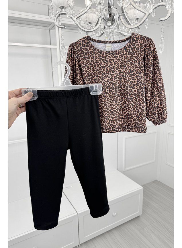 conjunto onca menina infantil miniconceito calca blusa h