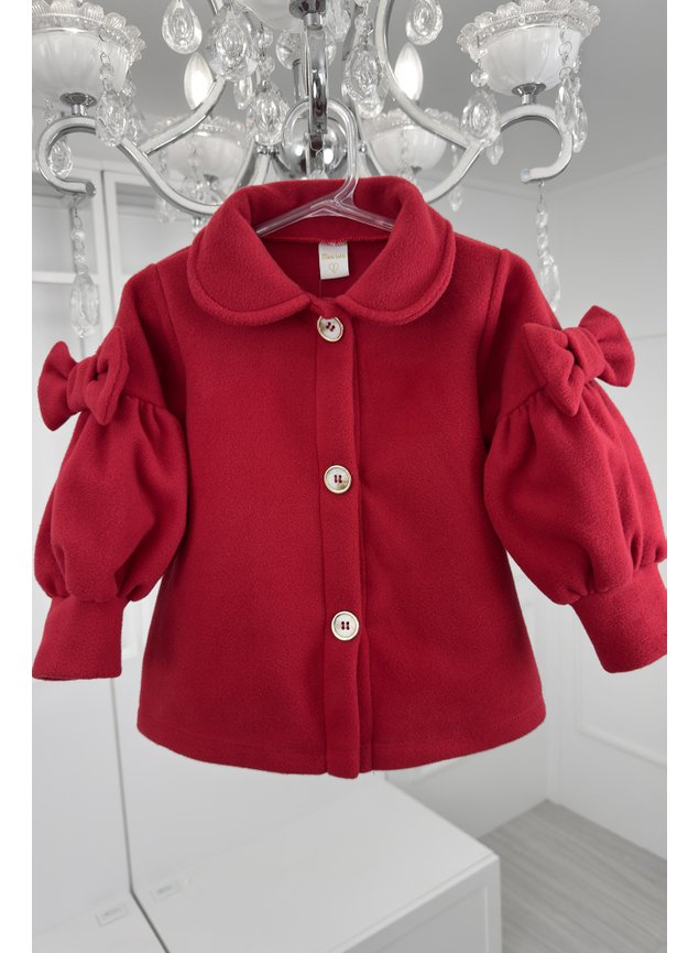 casaco vermelho lacos menina infantil miniconceito