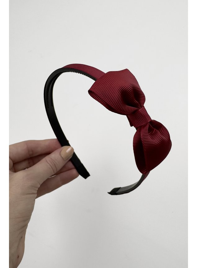 tiara bordo laco vermelha menina infantil miniconceito d