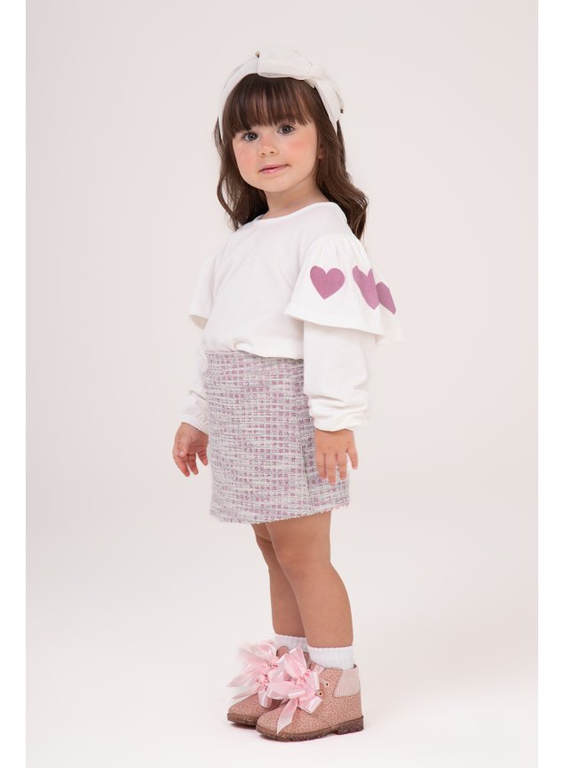 conjunto menina infantil miniconceito tweed a