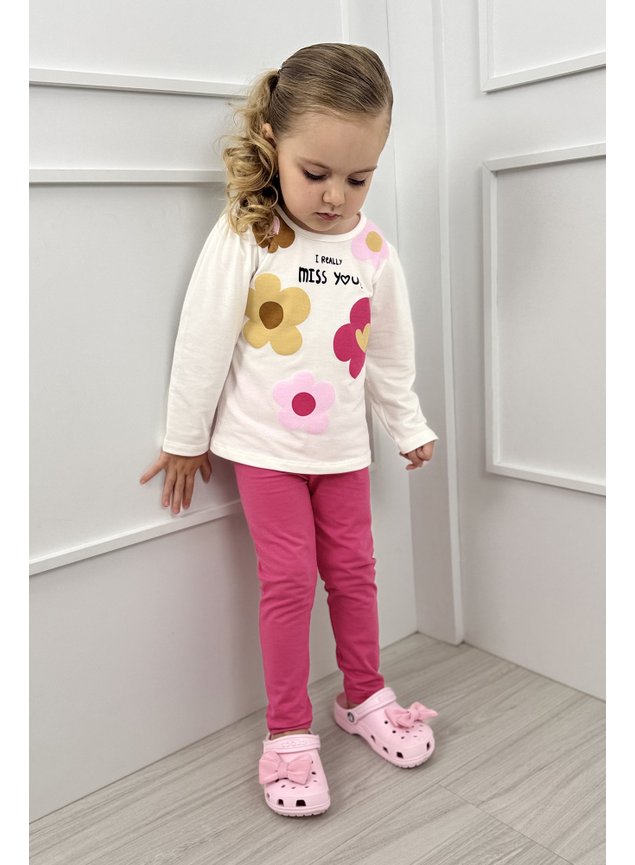 conjunto flores menina infantil miniconceito