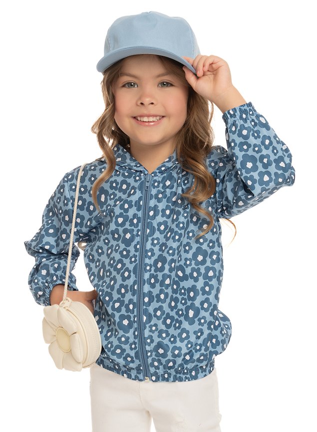 6962 CONJUNTO JAQUETA FLOR MENINA INFANTIL ZAUL CALA OFF MINICONCEITO Mini Lal