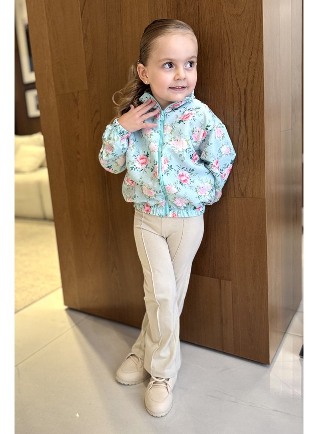 corta vento flores menina infantil miniconceito g