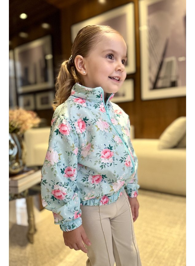 corta vento flores menina infantil miniconceito