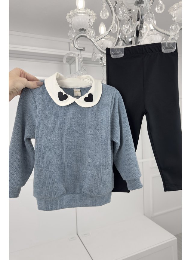 conjunto tricot azul menina infantil miniconceito