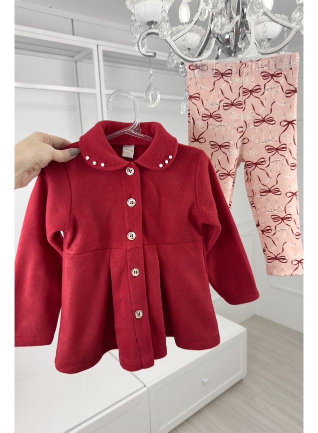 conjunto vermelho soft menina infantil miniconceito