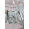 conjunto moletom infantil menina miniconceito laco menta g