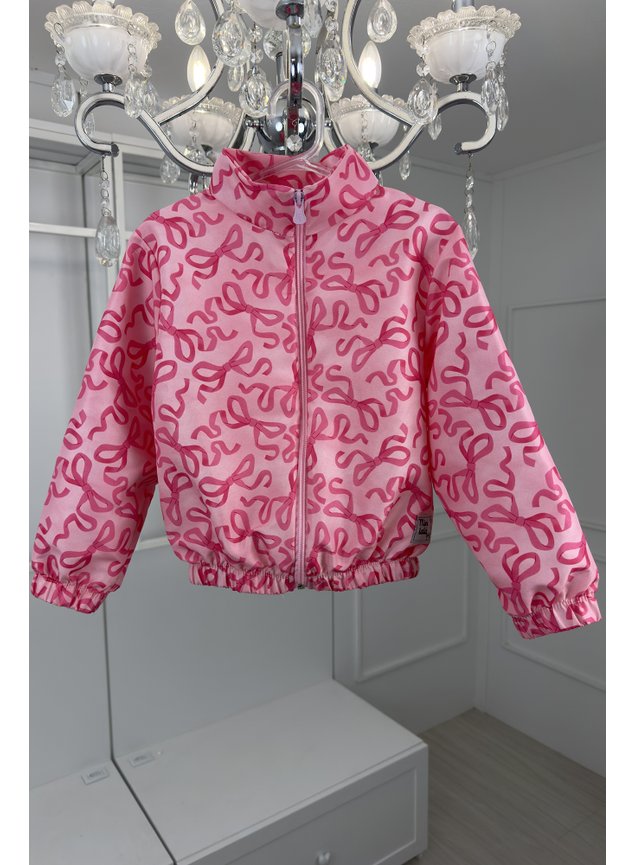 jaqueta corta vento laos zper rosa pink  mini lala menina infantil pink