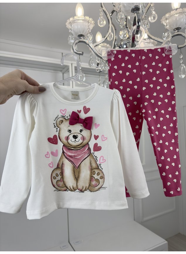 CONJUNTO Mini Conceito Urso Mini Lal Meninas Lao PINK