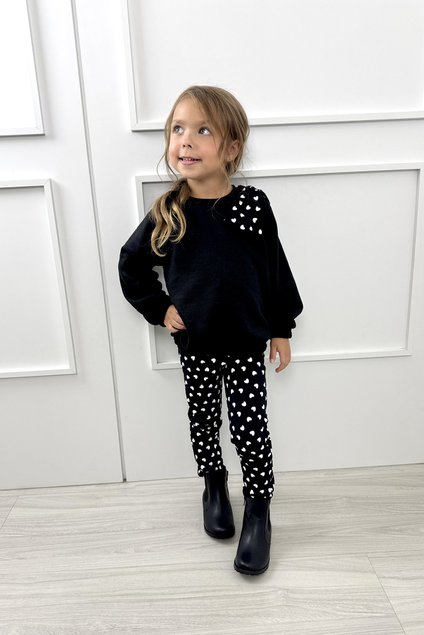 conjunto menina mini conceito inverno quentinho moletom mini lala meninas PRETO