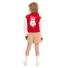 7006_1 CONJUNTO vermelho menina mini conceito saia shorts