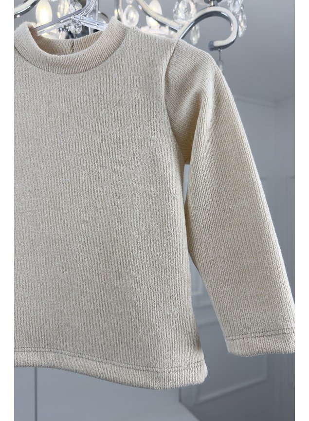 CASACO tricot bege menina mini conceito mini