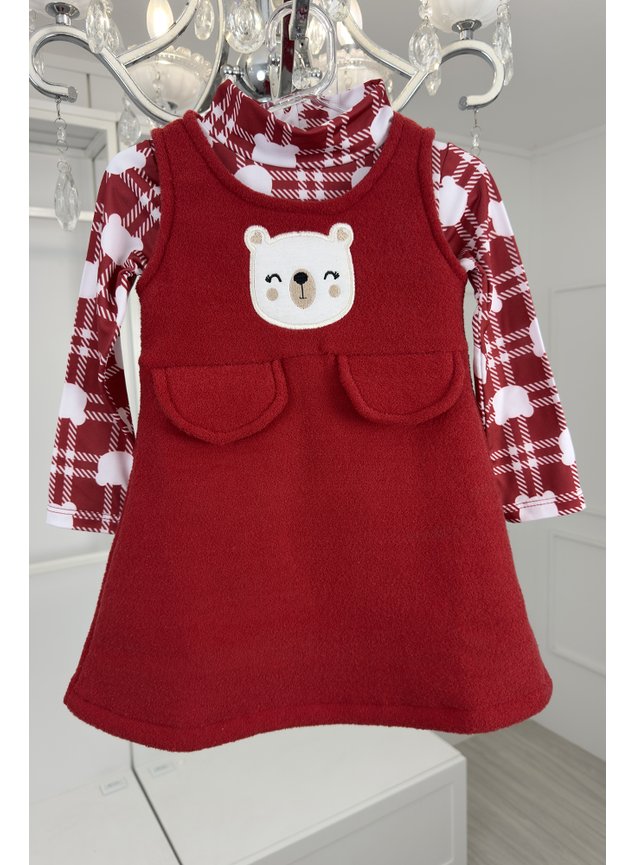conjunto vestido boucle blusa xadrez termico