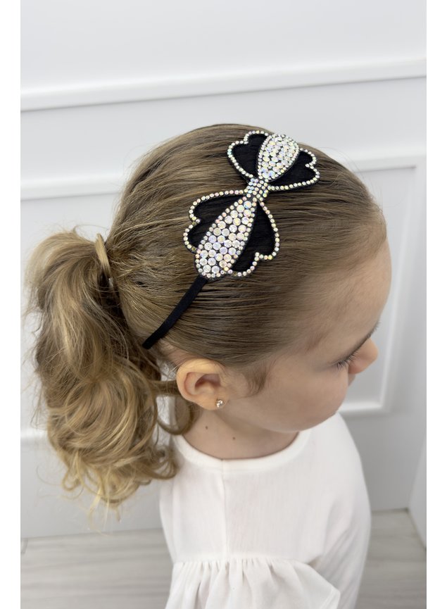 tiara perolas preto