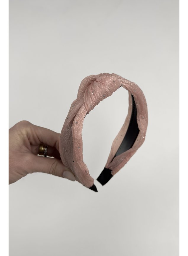 tiara perolas rosa m