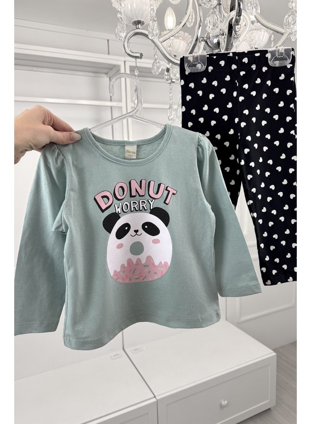 blusa manga longa calca menina infantil miniconceito