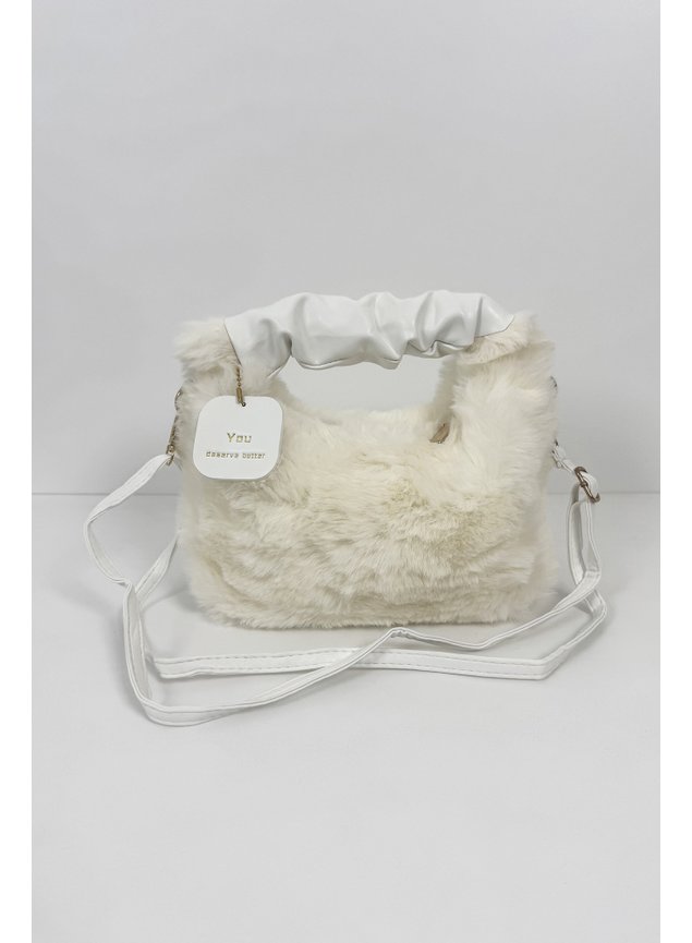 bolsa pelo OFF BRANCO menina infantil miniconceito g J