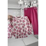 conjunto menina infantil miniconceito moletom coracoes pink p