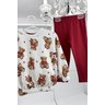 conjunto ursinho vermelho menina infantil miniconceito calca casaco termico a