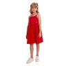 vestido vermelho com laco xadrez menina infantil