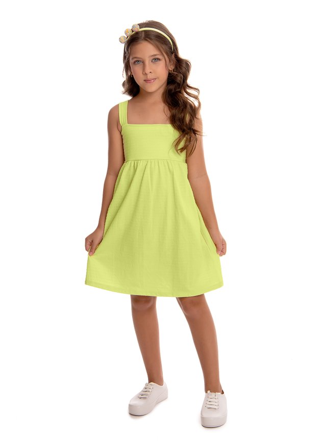 vestido infantil laco infantil amarelo menina
