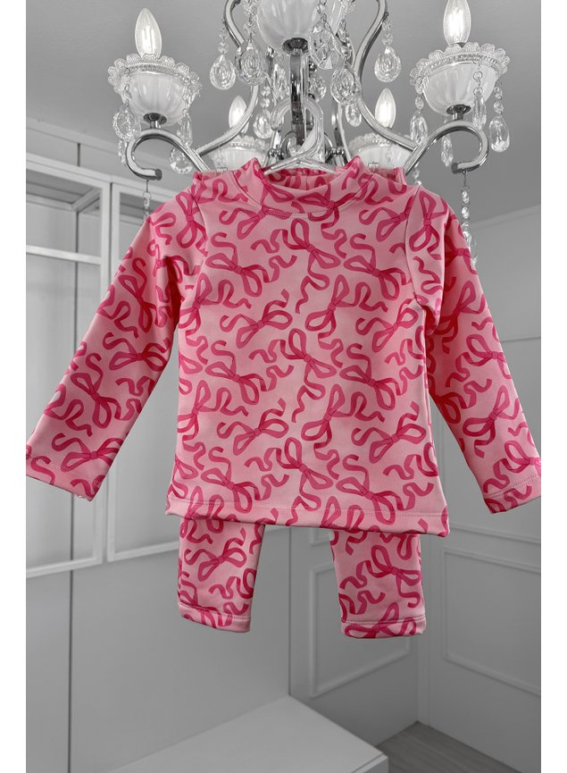 conjunto termico rosa lacos menina infantil miniconceito d