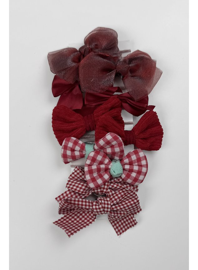 amarradores kit vermelho xadrez menina infantil miniconeito p