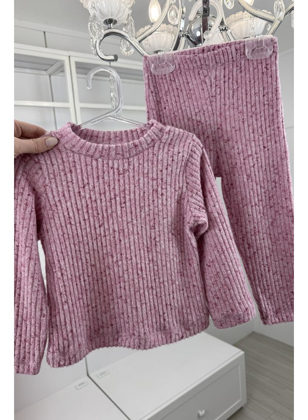 CONJUNTO TRICOT ROSA PINK MINI CONCEITO LALA MENINAS INFANTIL