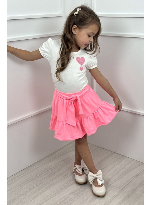 conjunto neon rosa menina infantil coracao miniconceito h