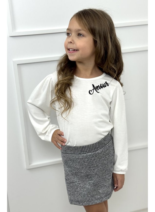 conjunto tricot menina infantil miniconceito amour h