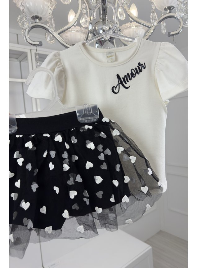 conjunto tule amour menina infantil miniconceito s