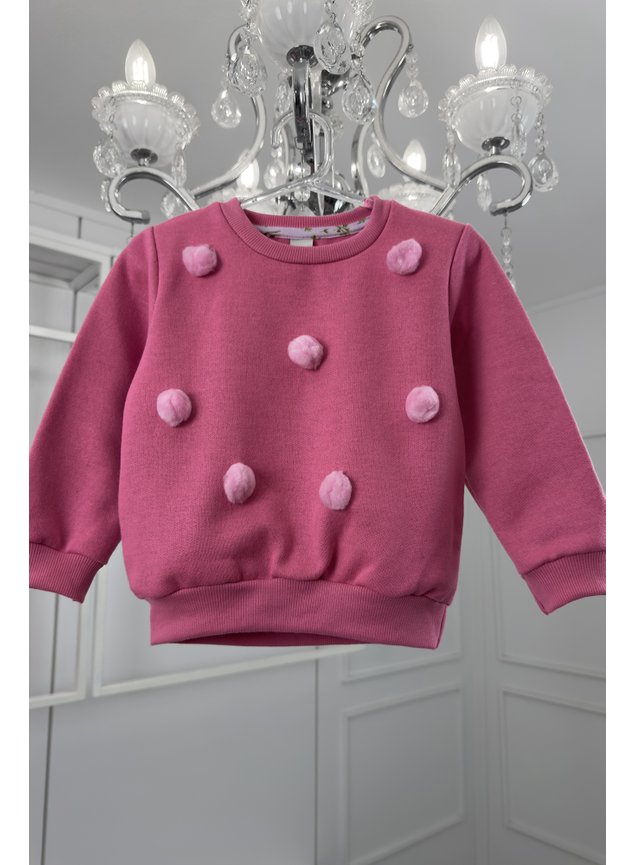 casaco moletom pompom menina infantil miniconceito s