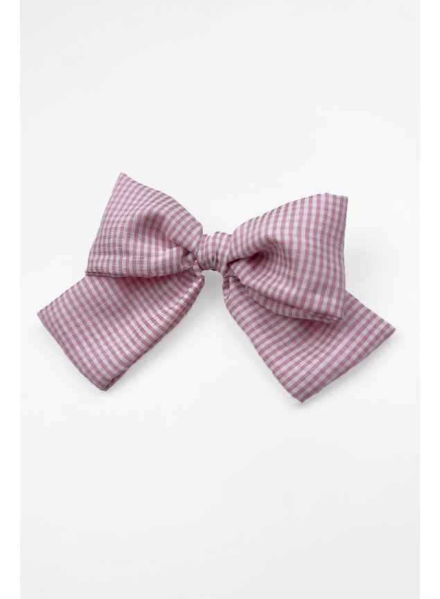 laco xadrez rosa menina infantil miniconceito presilha n