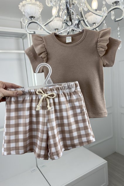 conjunto xadrez marrom menina infantil miniconceito b