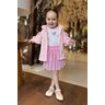 casaco pettenati rosa conjunto tule glitter menina infantil miniconceito h