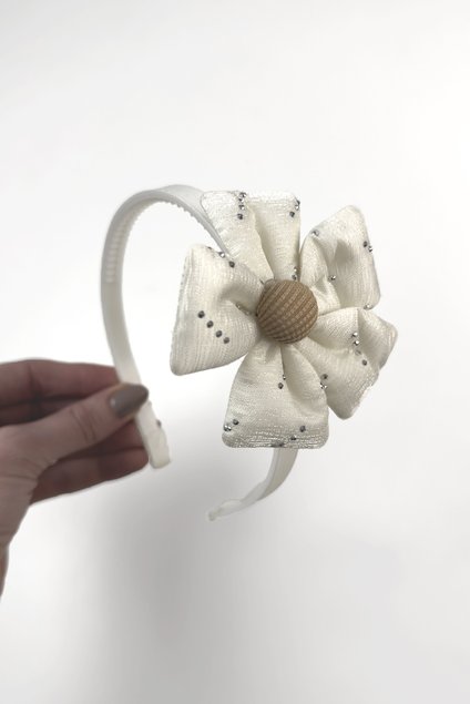 tiara flor menina infantil miniconceito off strass brilho s